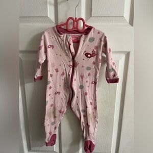 Tuffy Pink Patterned Kids Footie
